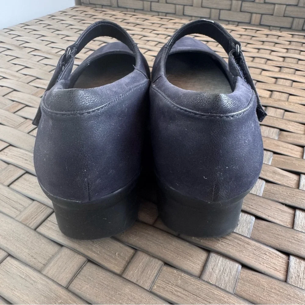 Clarks Women’s Cloudsteppers Caddell Yale Wedge Pump Mary Jane‎ Shoe Navy Sz 10